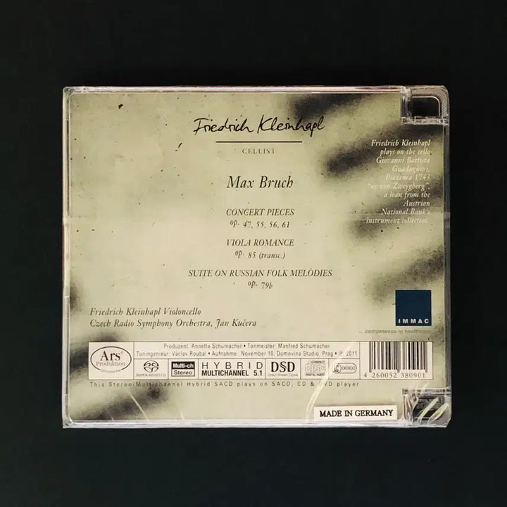 [BUNJANG] Friedrich Kleinhapl / Max Bruch: Pieces for Violoncello and Orchestra (Sealed) / [CD미개봉] 클라인하플 / 브루흐: 첼로와 오케스트라를 위한 작품집