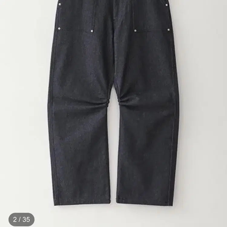 [BUNJANG] Blue Sunflower Curved Carpenter Denim Pants Size 1 / 일괄판매가능) 블루썬플라워 커브드 카펜터 데님 팬츠 1사이즈