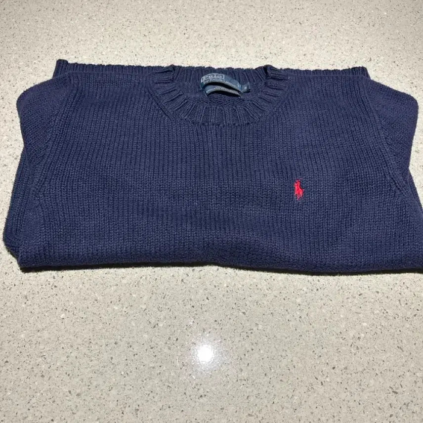 [BUNJANG] Polo Ralph Lauren Navy Knit Sweater / 폴로 랄프로렌 네이비 니트 스웨터
