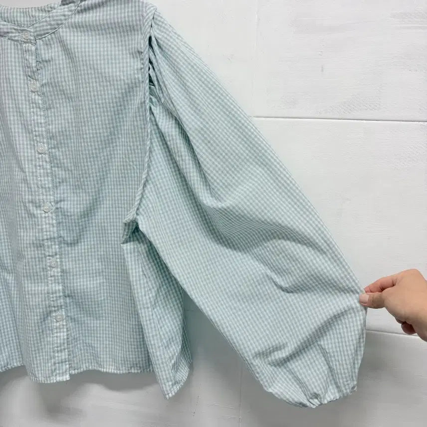 [BUNJANG] OFALO Gingham Check Puff Sleeve Blouse L / OFALO 깅엄체크 퍼프 소매 블라우스 L JPN