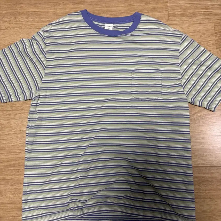 [BUNJANG] Kakiss Border T-Shirt Moss Green / 카키스 보더티 모스 그린