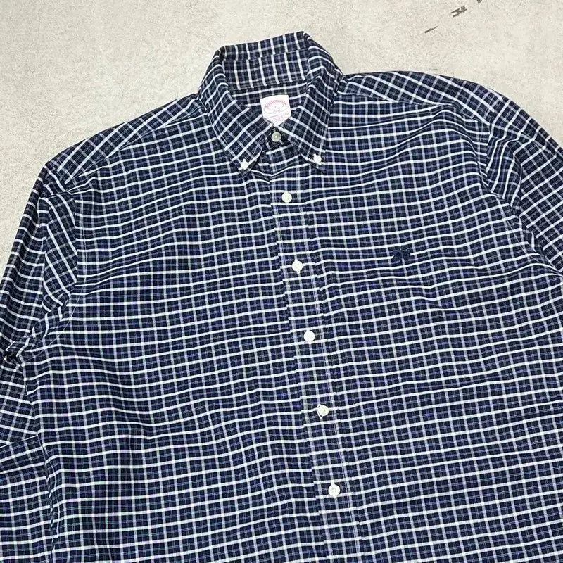 [BUNJANG] Brooks Brothers Plaid Button-Down Shirt Size S10990 / 브룩스브라더스 체크셔츠 s10990