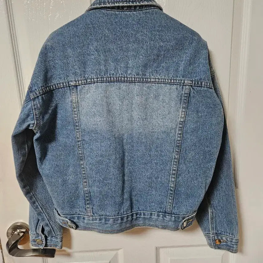 [BUNJANG] Shatin Pearl Embellished Denim Jacket / 샤틴 청자켓 데님자켓(새상품)