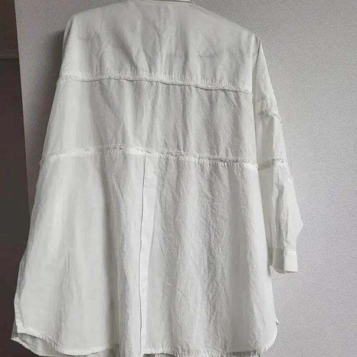 [BUNJANG] System 100% Cotton White Textured Pattern Shirt / 한섬 시스템 셔츠