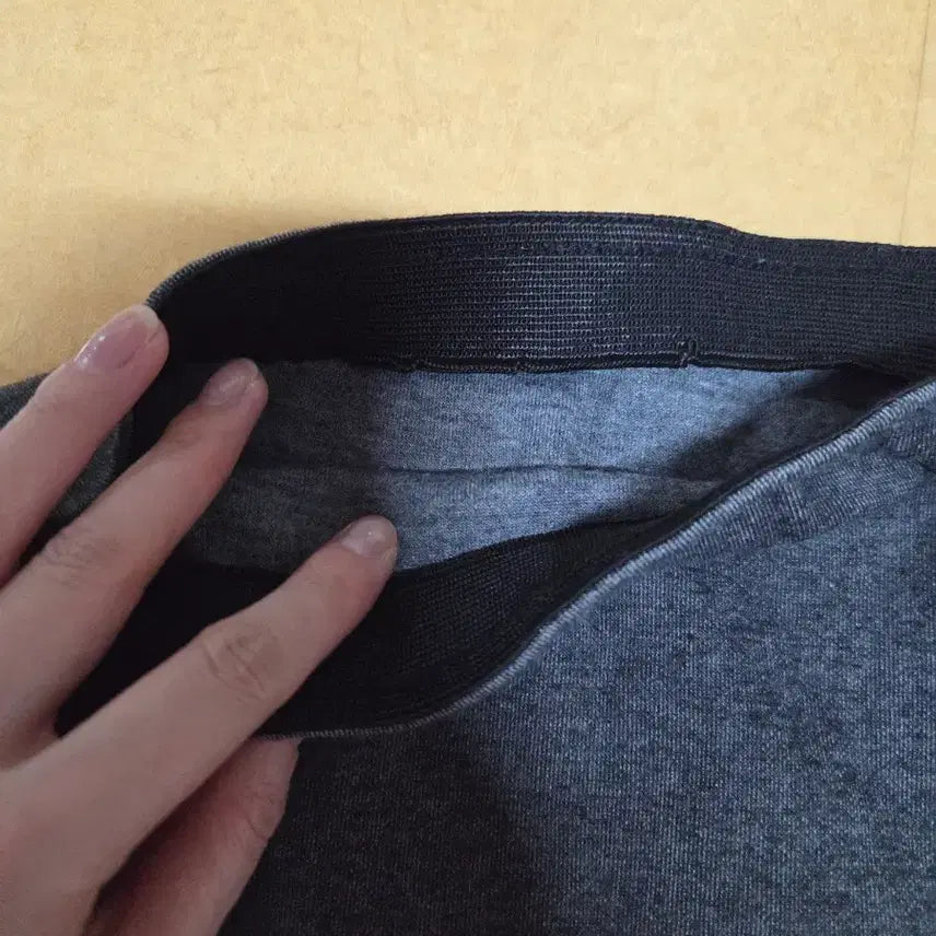 [BUNJANG] Knit H-Line Skirt Grey / 새제품)니트 H라인 고무줄 스커트 그레이