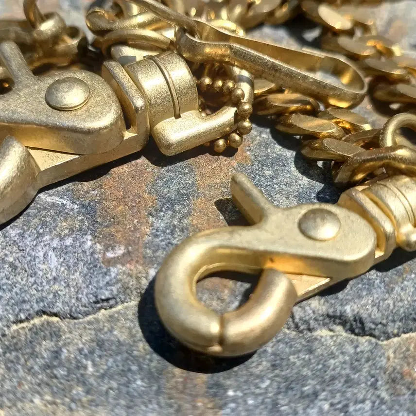 [BUNJANG] Solid Brass Japan 2 Swivel Clip 60cm Wallet Chain / 솔리드 브래스 재팬 2 스위블 클립 60cm 월렛체인