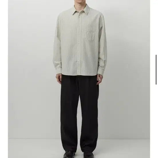 [BUNJANG] Roughside Unit Stripe Shirt Navy Size 4 / 러프사이드 유닛 스트라이프 셔츠 네이비 4사이즈