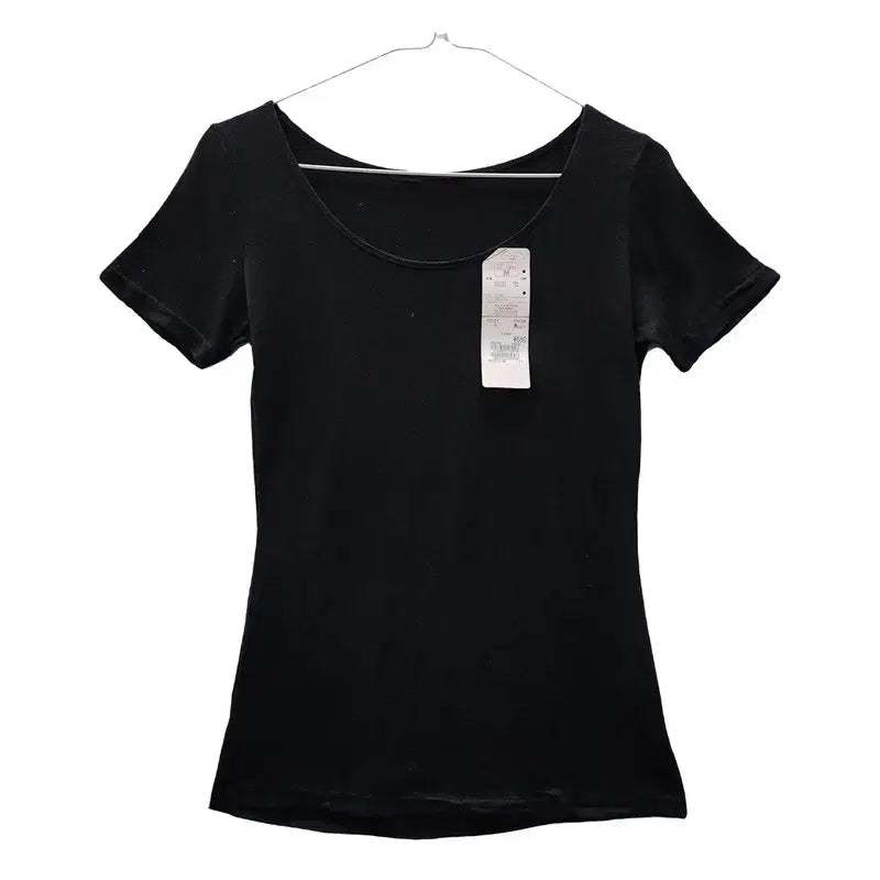 [BUNJANG] Basic Slim Fit Black Short Sleeve T-Shirt - Medium / [새상품] 캐주얼 베이직 슬림핏 블랙 반팔 티 M