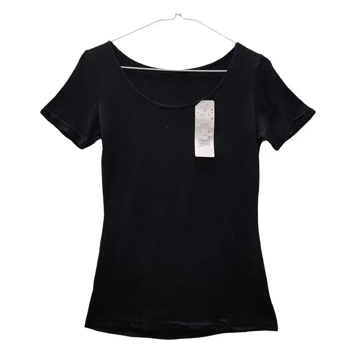 [BUNJANG] Basic Slim Fit Black Short Sleeve T-Shirt - Medium / [새상품] 캐주얼 베이직 슬림핏 블랙 반팔 티 M
