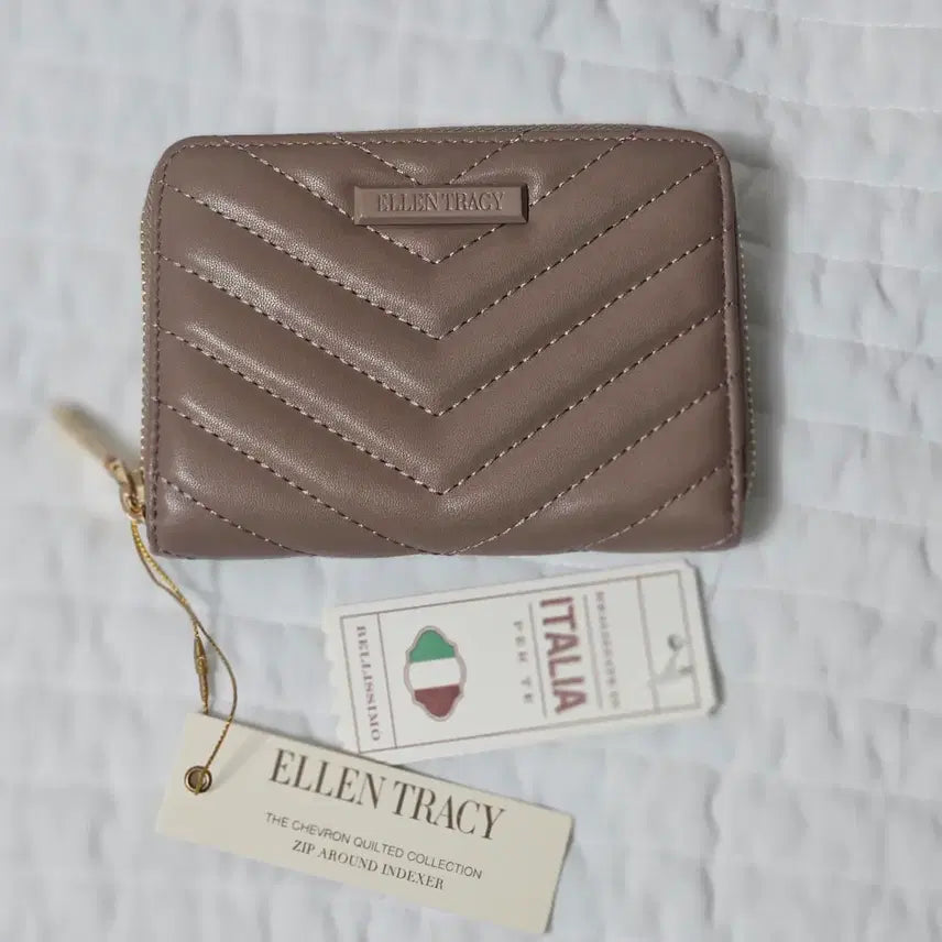 [BUNJANG] Ellen Tracy Quilted Zip Around Bifold Wallet / [미사용 새상품/정가9.2만] 엘렌 트레이시 반지갑