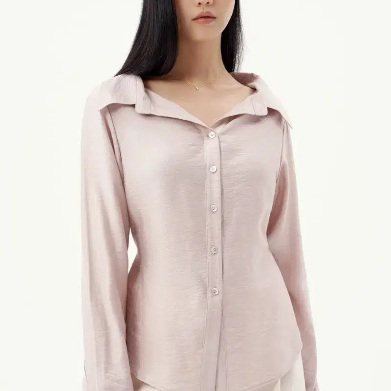[BUNJANG] MEBI Jasmine Shirt - Light Pink (Size 0) / 메비 자스민 셔츠 인디핑크 0