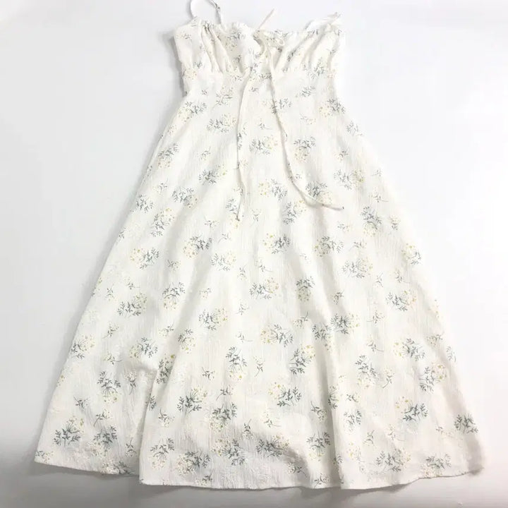 [BUNJANG] Flower Pattern String Long Dress / 플라워 패턴 끈 롱 원피스