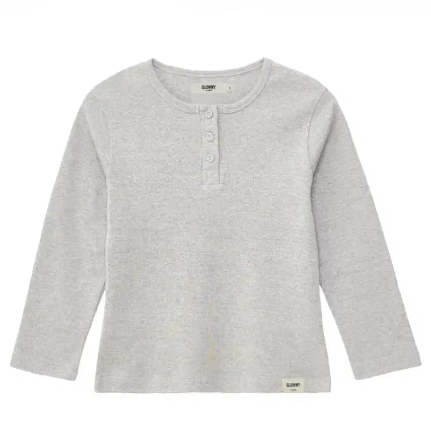 [BUNJANG] Glowny Long Sleeve T-Shirt Header Grey / 글로니 긴팔 티셔츠 헤더 그레이