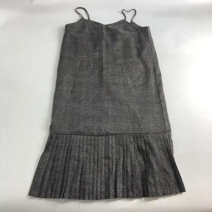 [BUNJANG] Check Pleats Long Dress / 체크 플리츠 롱 원피스