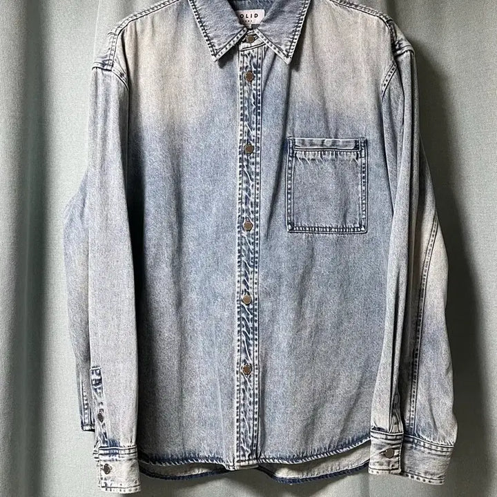 [BUNJANG] Solid Homme Washed Denim Shirt Jacket / [52] 솔리드옴므 워싱 데님 셔츠 자켓