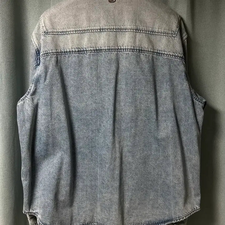 [BUNJANG] Solid Homme Washed Denim Shirt Jacket / [52] 솔리드옴므 워싱 데님 셔츠 자켓