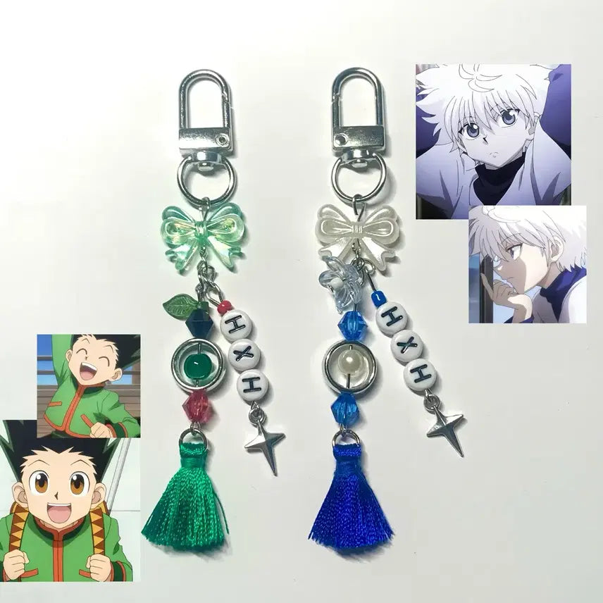 [BUNJANG] Hunter x Hunter Gon &amp; Killua Beaded Keychain / 헌터헌터 비즈키링(곤,키르아)