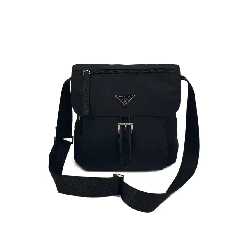[BUNJANG] Prada Black Nylon Messenger Crossbody Shoulder Bag B5469F / 프라다 블랙 메신저백 크로스백 숄더백 B5469F