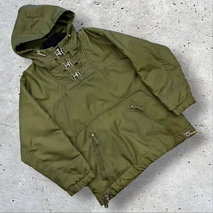 [BUNJANG] BOSS BAT Anorak Hooded Jacket Khaki M / [M] BOSSBAT 재팬 아노락 후드 자켓 카키색 D919