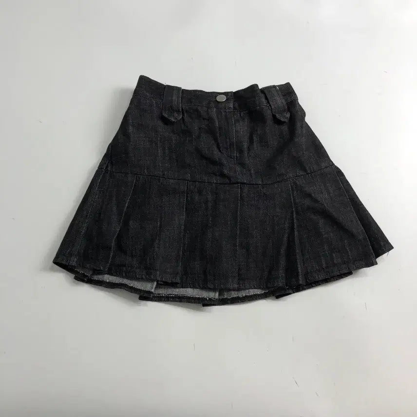 [BUNJANG] Denim Pleated Mini Skirt / 데님 플리츠 미니스커트