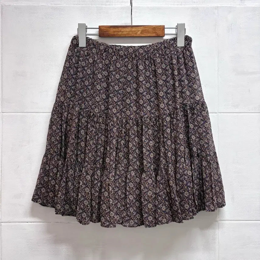 [BUNJANG] Ethnic Pattern Chiffon Ruffle Mini Skirt / 에스닉 패턴 쉬폰캉캉 미니스커트  F JPN
