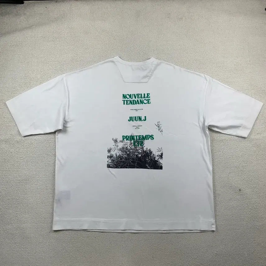 [BUNJANG] Juun.J 21SS Embroidered Oversized T-shirt White / 준지 21SS 엠브로이더리 오버핏 티셔츠 화이트