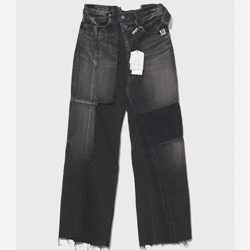 [BUNJANG] Mihara Yasuhiro Black Patchwork Denim / 미하라 야스히로 블랙 패치워크 데님