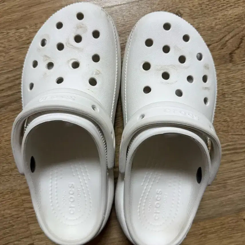 [BUNJANG] Crocs Classic Platform Clog White / 크록스 클래식 플랫폼 클로그 화이트