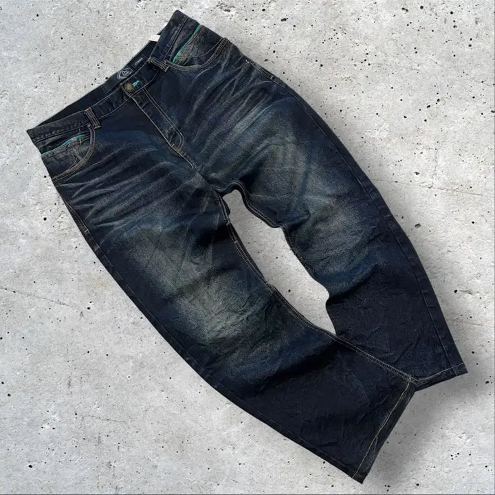 [BUNJANG] EVISU Big Logo Denim Jeans Pants D928 / [36] EVISU 에비수 진스 빅로고 데님 청바지 팬츠 D928