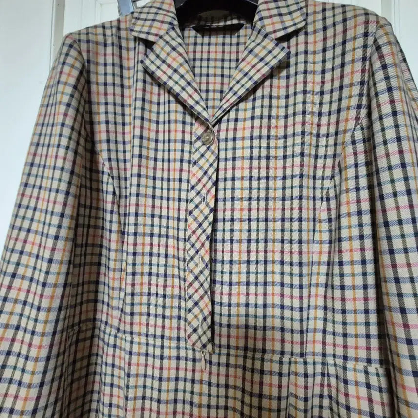 [BUNJANG] Daks Check Pattern Shirt Dress / 닥스 원피스