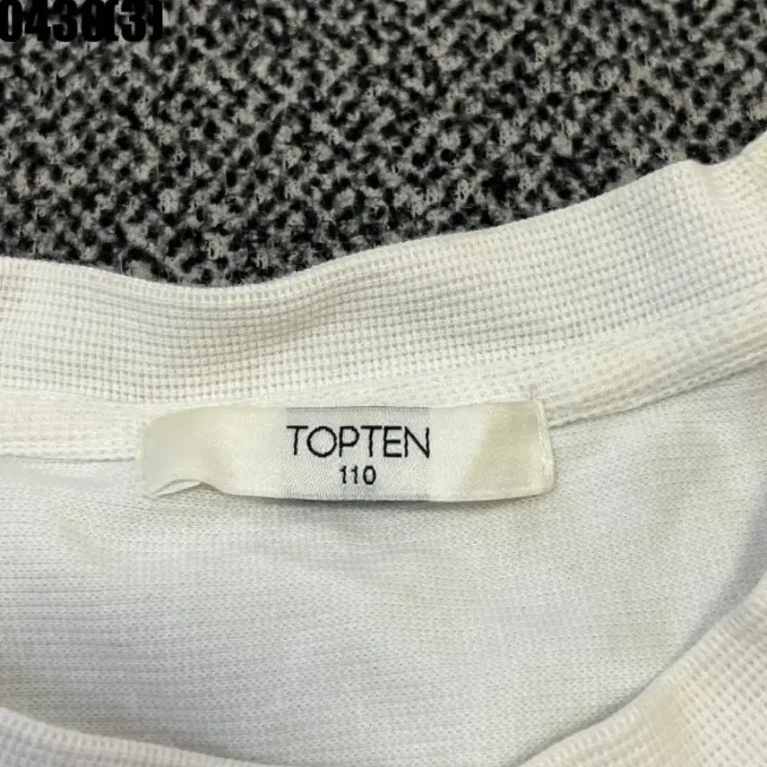 [BUNJANG] TOPTEN White Short-Sleeve T-Shirt 110 / 탑텐 화이트 반팔 티셔츠110 0430