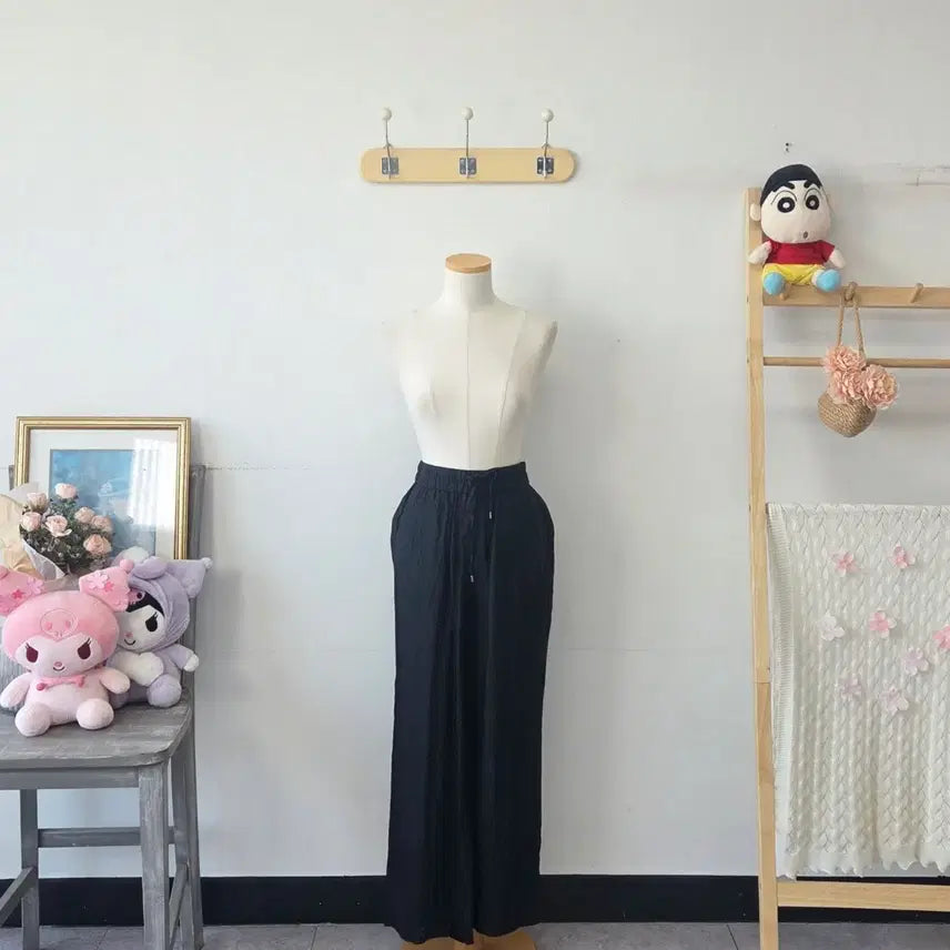 [BUNJANG] JW Black Banding Pants Vintage / 빈티지 만원샵 JW 블랙 밴딩 팬츠