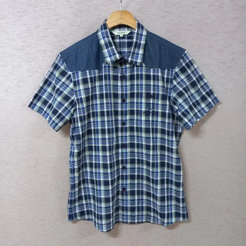 [BUNJANG] Beanpole Blue Check Shirt Men&