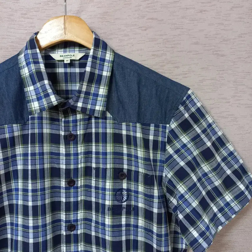 [BUNJANG] Beanpole Blue Check Shirt Men&