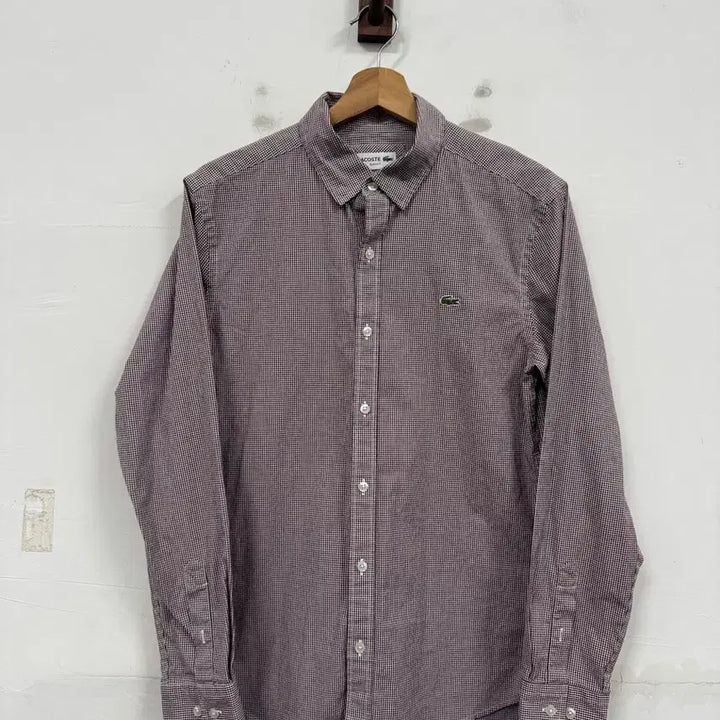 [BUNJANG] Lacoste Gingham Check Long Sleeve Shirt / (100)라코스테 깅엄체크 긴팔셔츠