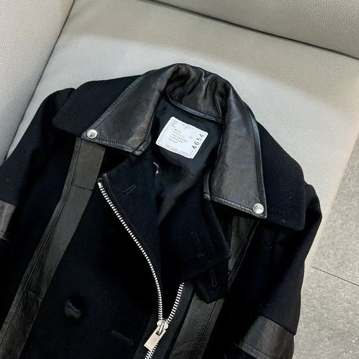[BUNJANG] Sacai Wool Fur Peacoat Jacket / 사카이 울 퍼 피코트 자켓(2/루즈55~66(Free)