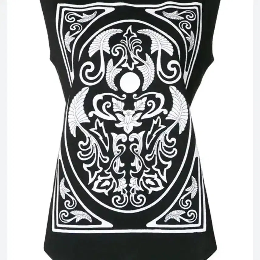 [BUNJANG] Balmain Barrok Print Sleeveless Top / 발망 바록 프린트 민소매 탑