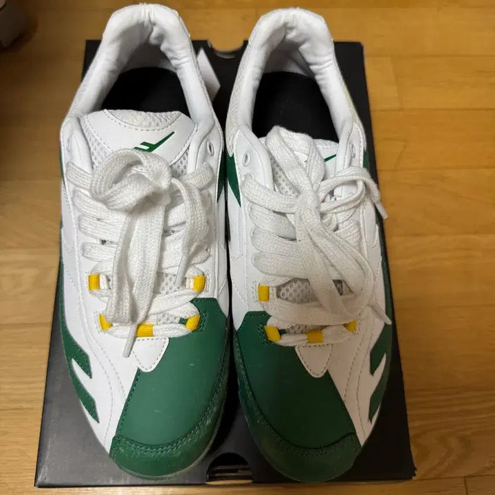 [BUNJANG] Pro-Specs Baseball Cleats White Green Size 260 / 프로스펙스 야구화