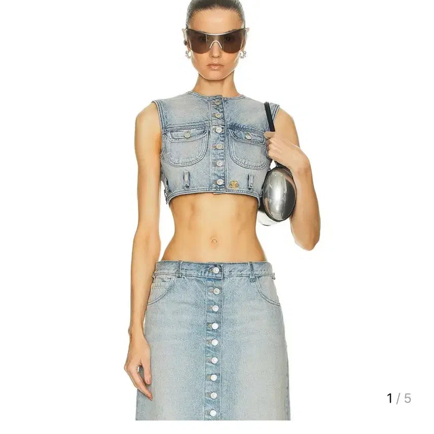 [BUNJANG] Courreges Cropped Vest / 꾸레쥬 크롭 베스트