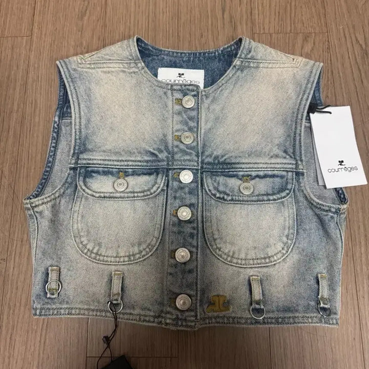 [BUNJANG] Courreges Cropped Vest / 꾸레쥬 크롭 베스트