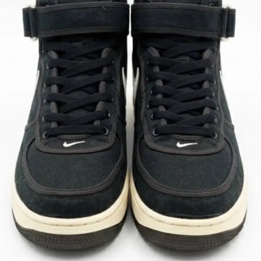 [BUNJANG] Nike Air Force 1 Mid Black Canvas / 나이키 에어포스1 미드  블랙 캔버스