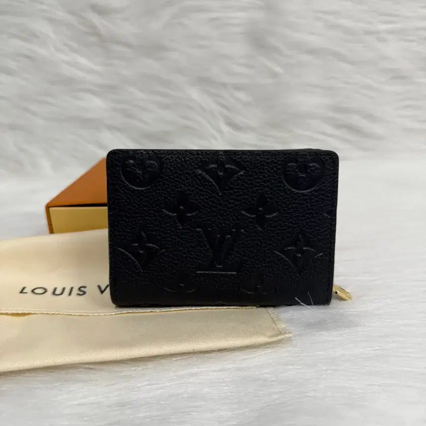 [BUNJANG] Louis Vuitton Monogram Embossed Black Card Holder / 루.이.비.통 엠보스 블랙 카드지갑