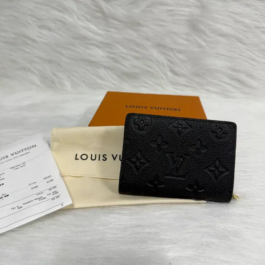 [BUNJANG] Louis Vuitton Monogram Embossed Black Card Holder / 루.이.비.통 엠보스 블랙 카드지갑