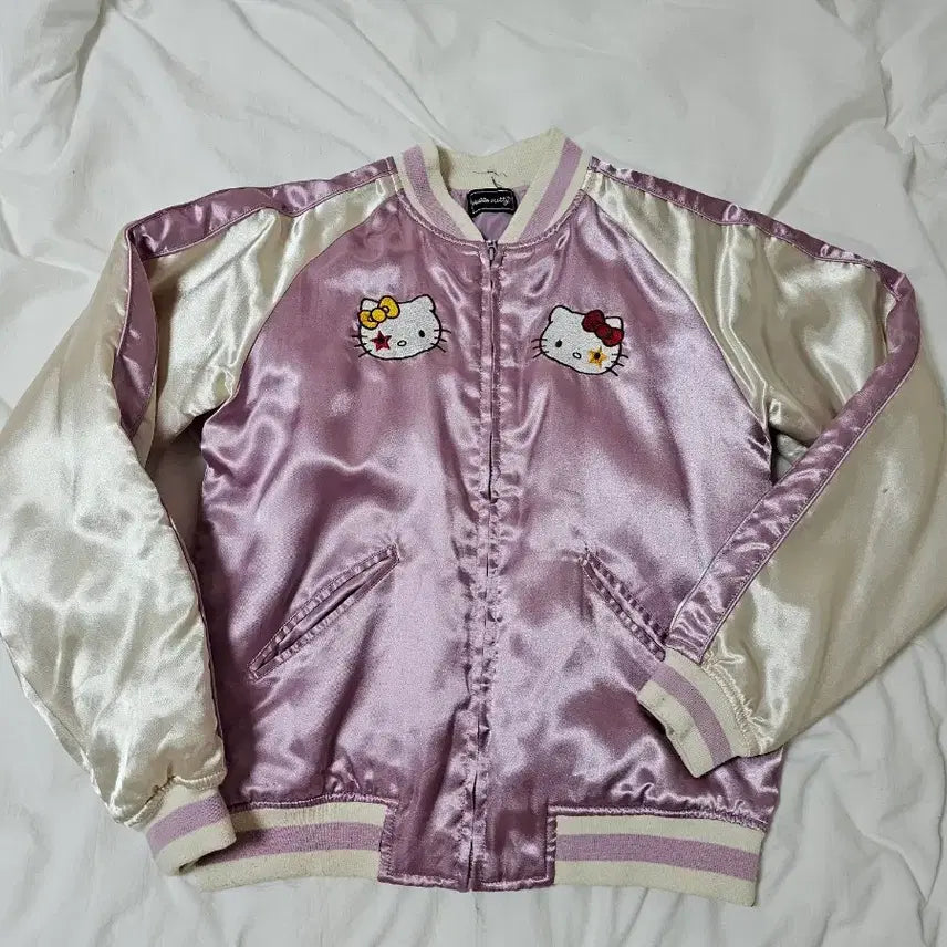 [BUNJANG] Hello Kitty Collaboration Vintage Sukajan Jacket / 헬로키티 스카잔 빈티지 콜라보 페어리