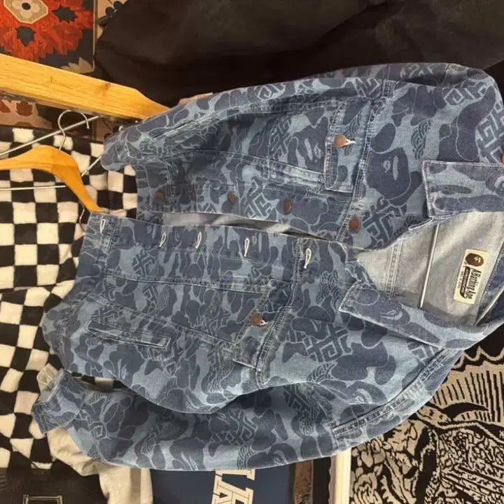 [BUNJANG] BAPE Camo Denim Jacket (Indigo) / 베이프 카모 데님 자켓 (인디고)