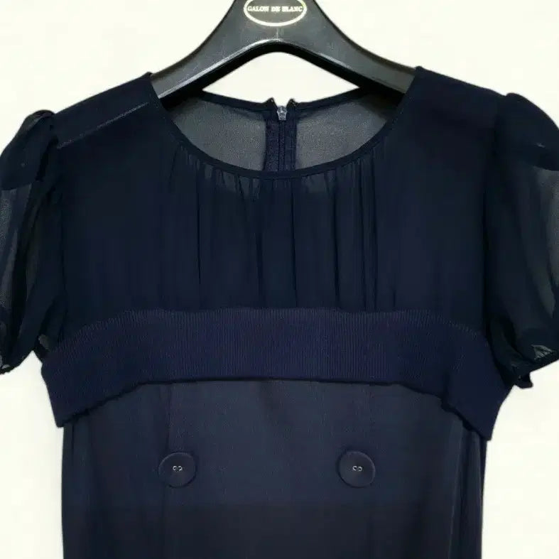 [BUNJANG] Maggie Knightbridge Navy Chiffon Dress Size 55 / 55 매긴나잇브릿지 원피스 55 여성 쉬폰 치마 스커트 정장 원피스
