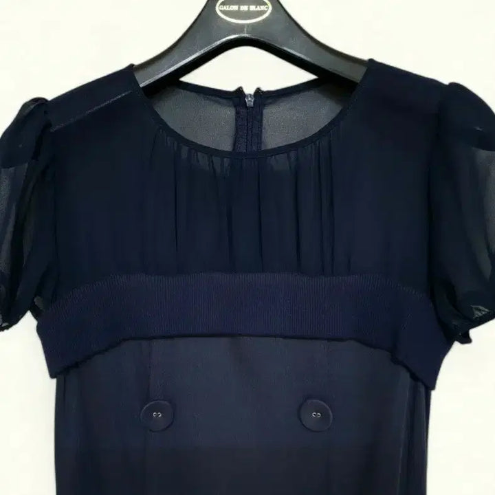 [BUNJANG] Maggie Knightbridge Navy Chiffon Dress Size 55 / 55 매긴나잇브릿지 원피스 55 여성 쉬폰 치마 스커트 정장 원피스