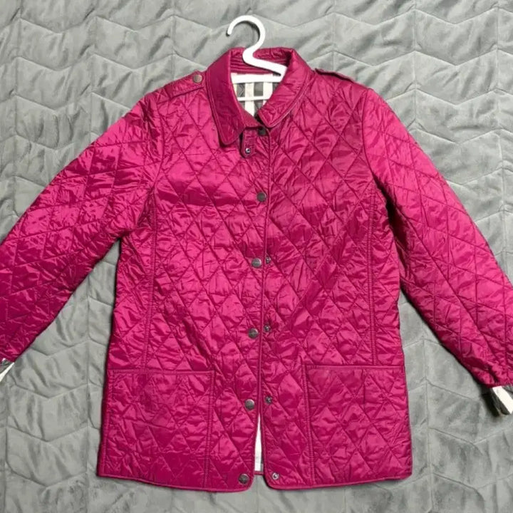 [BUNJANG] Burberry Quilted Jacket (Pink, Purple) / 정품 버버리 퀼팅 자켓 (핑크, 퍼플)