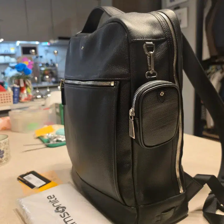 [BUNJANG] Samsonite Black Label Riddell Backpack Genuine Cowhide / 샘소나이트 블랙라벨 리델 백팩 소가죽 케이스보증서 포함 당일발송