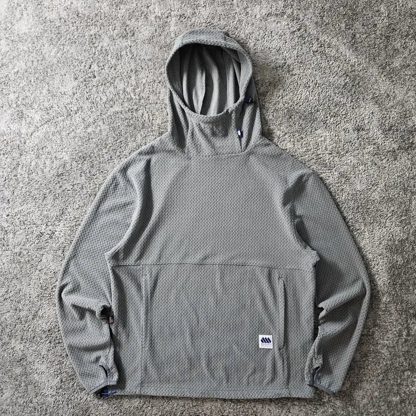[BUNJANG] MADDEN Grey Patterned Long Sleeve Hoodie / [무료배송] MADDEN 긴팔 후드티